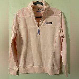 Women’s Vineyard Vines Shep Shirt 1/4 Zip Light Pink Pullover Size Small